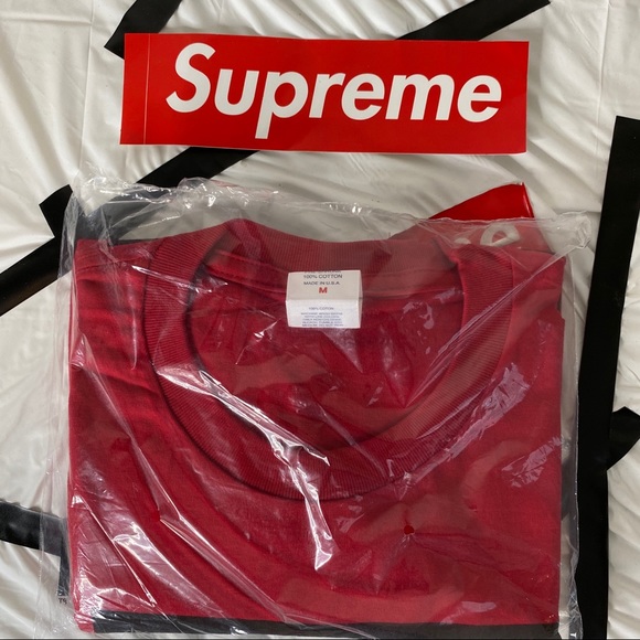 Supreme Tupac Red Shirt SS20 sz. Medium - Picture 2 of 5